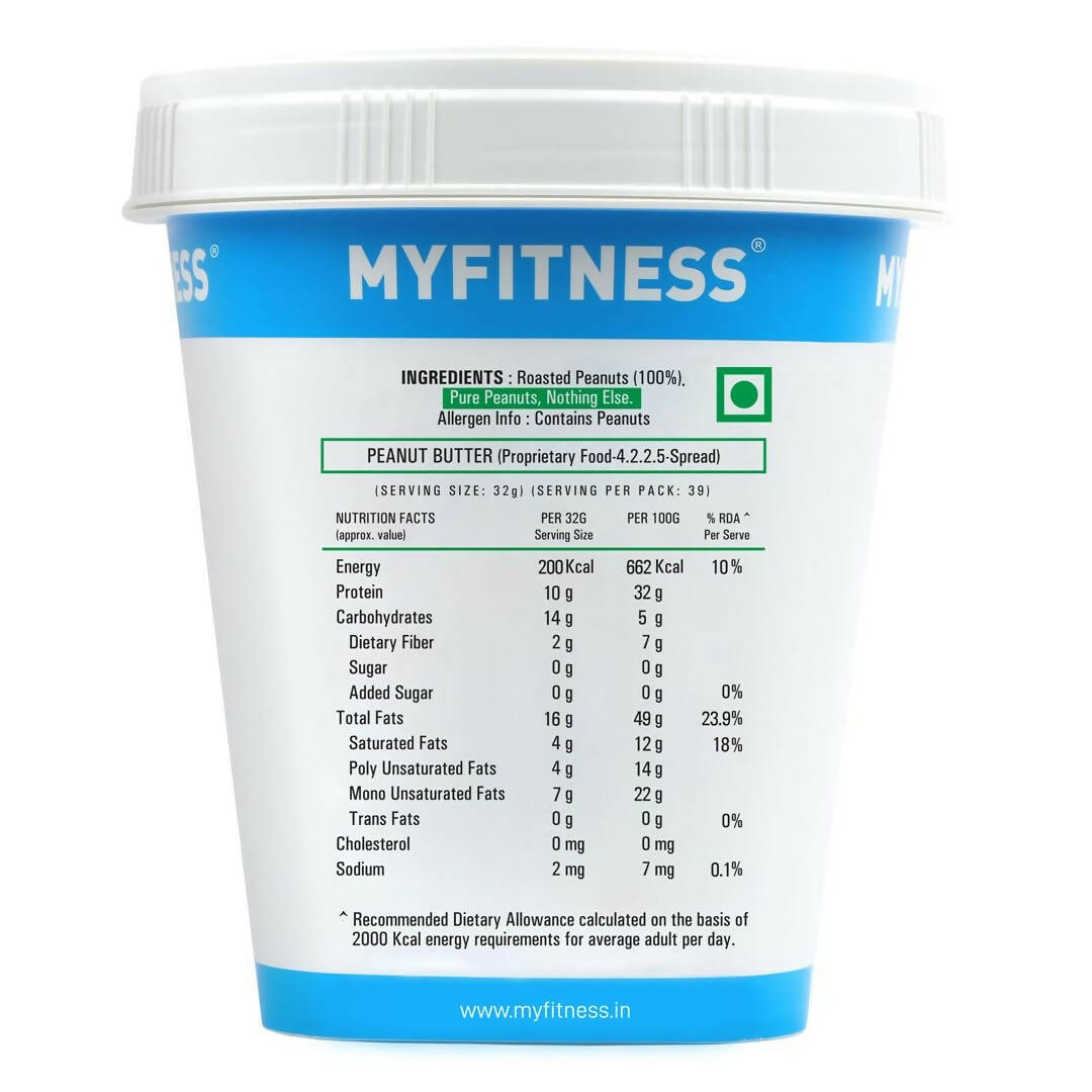 Natural Unsweetened Peanut Butter Crunchy label