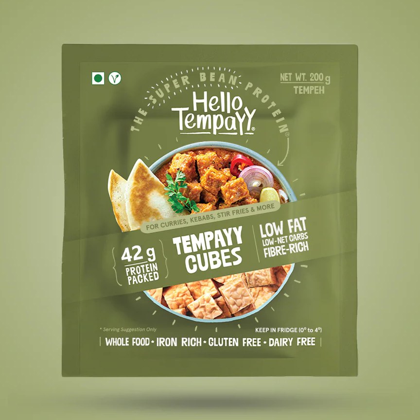 Natural Soybean Tempeh Cubes