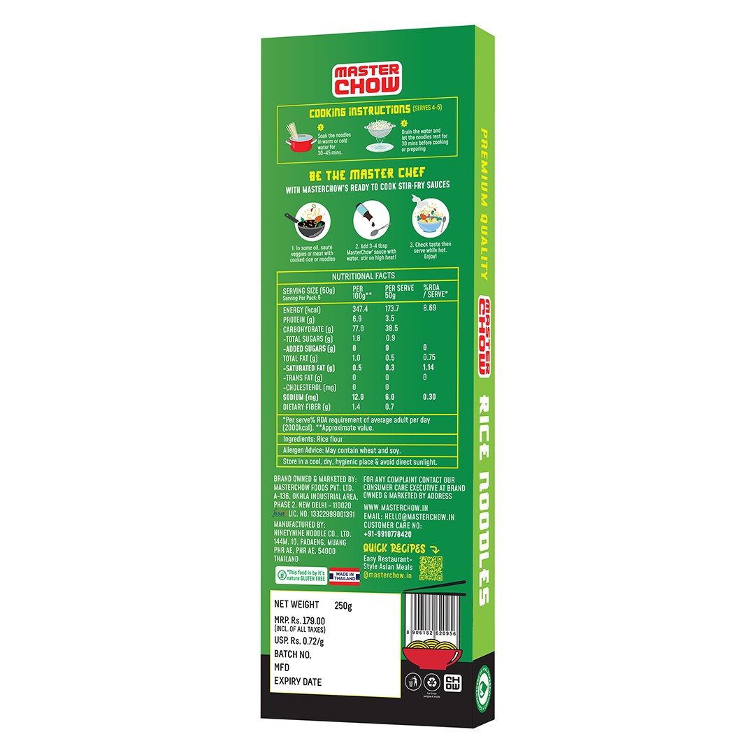 Rice Noodles label