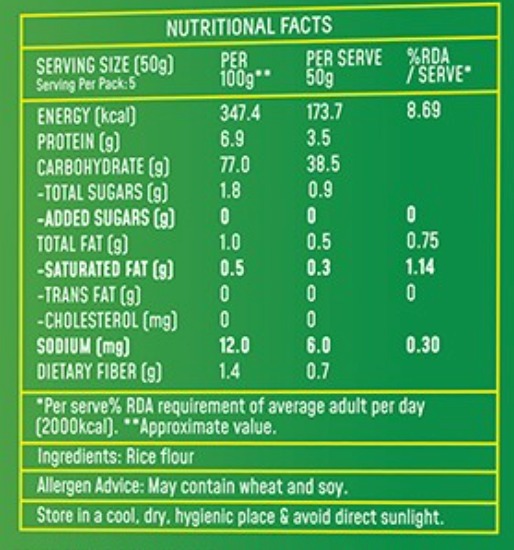 Rice Noodles label